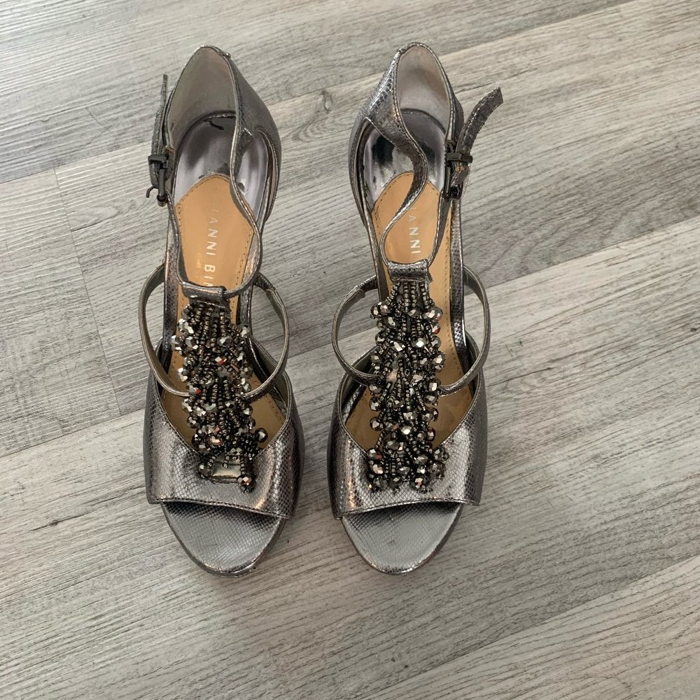 Formal Silver Stiletto Heels